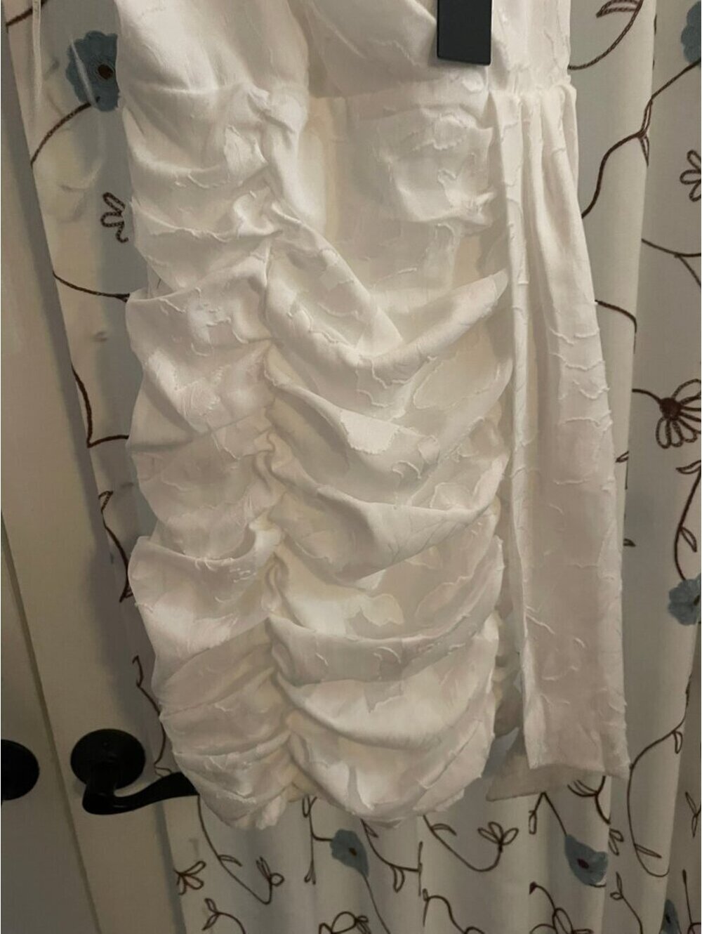 NWT | Lulus | M | Primped to Perfection White Mini Floral Burnou - Picture 6 of 6